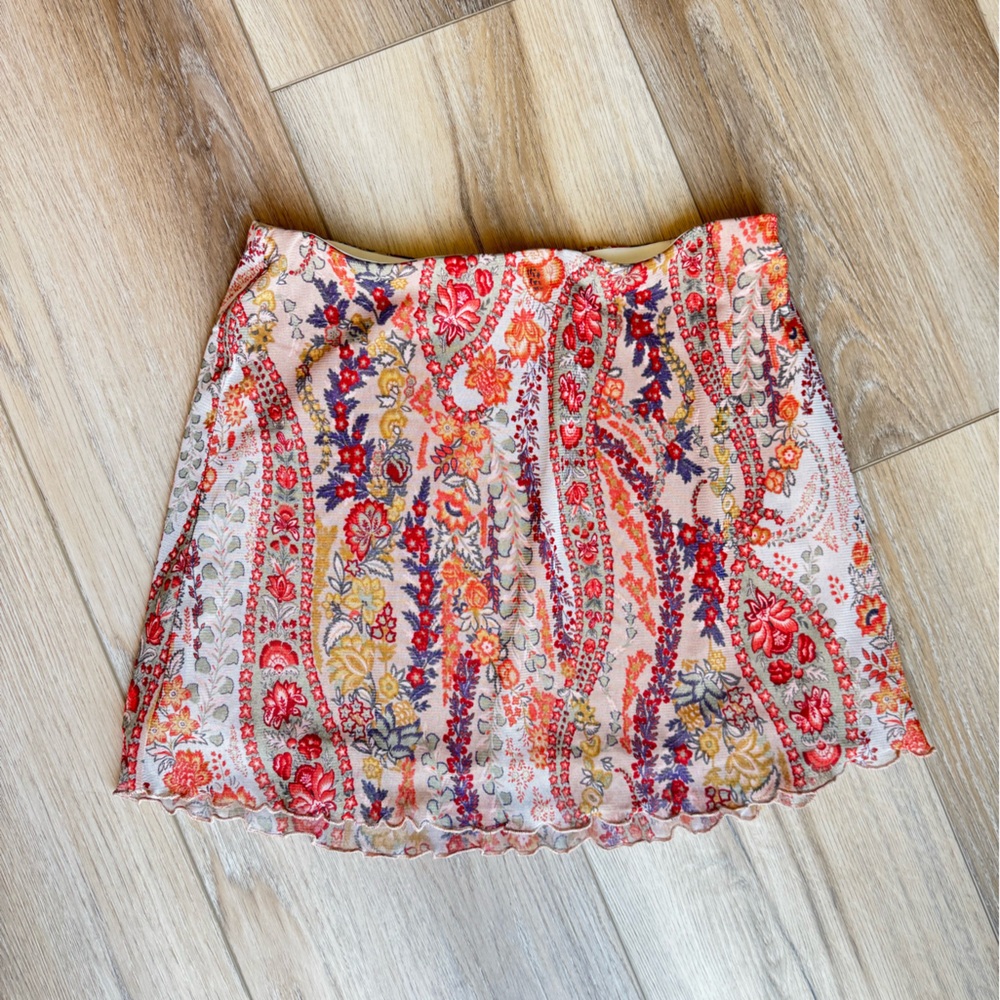 Colorful Paisley Strapless Top